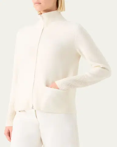 Akris Cashmere Pique Knit Cardigan Sweater | Thumbnail 4 Akris Cashmere Pique Knit Cardigan Sweater | Thumbnail 4