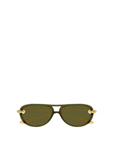 Bottega Veneta Knot 55mm Acetate & Metal Aviator Sunglasses | Thumbnail 1