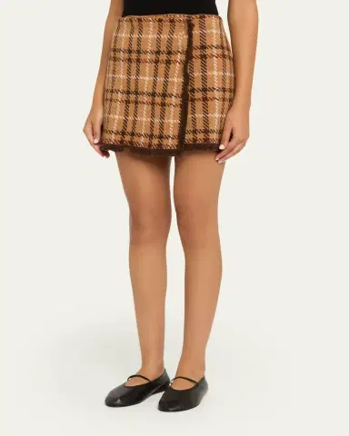 Cara Cara Jodi Plaid Wrap Skirt | Thumbnail 4 Cara Cara Jodi Plaid Wrap Skirt | Thumbnail 4