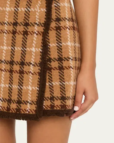 Cara Cara Jodi Plaid Wrap Skirt | Thumbnail 5 Cara Cara Jodi Plaid Wrap Skirt | Thumbnail 5