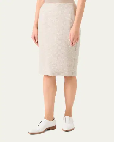 Akris Cashmere Pepita Pencil Skirt | Thumbnail 4 Akris Cashmere Pepita Pencil Skirt | Thumbnail 4