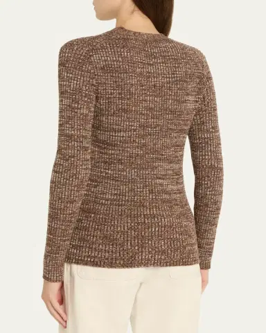 Loro Piana Banff V-Neck Cashmere Rib Cardigan | Thumbnail 3