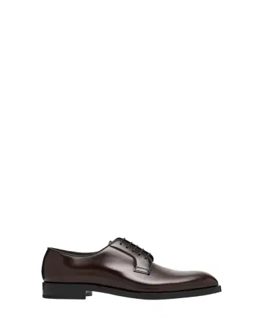 Prada Men's Brushed Leather Derby Shoes | Thumbnail 1