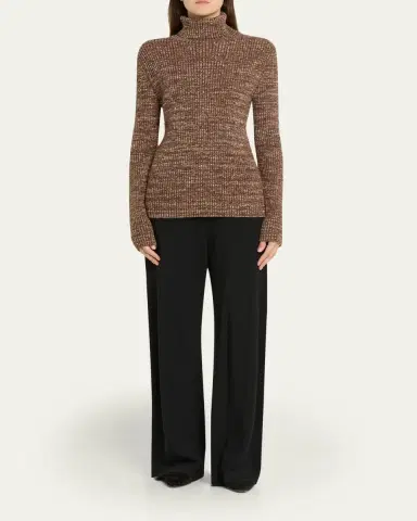 Loro Piana Banff Cashmere Ribbed Turtleneck Sweater | Thumbnail 2