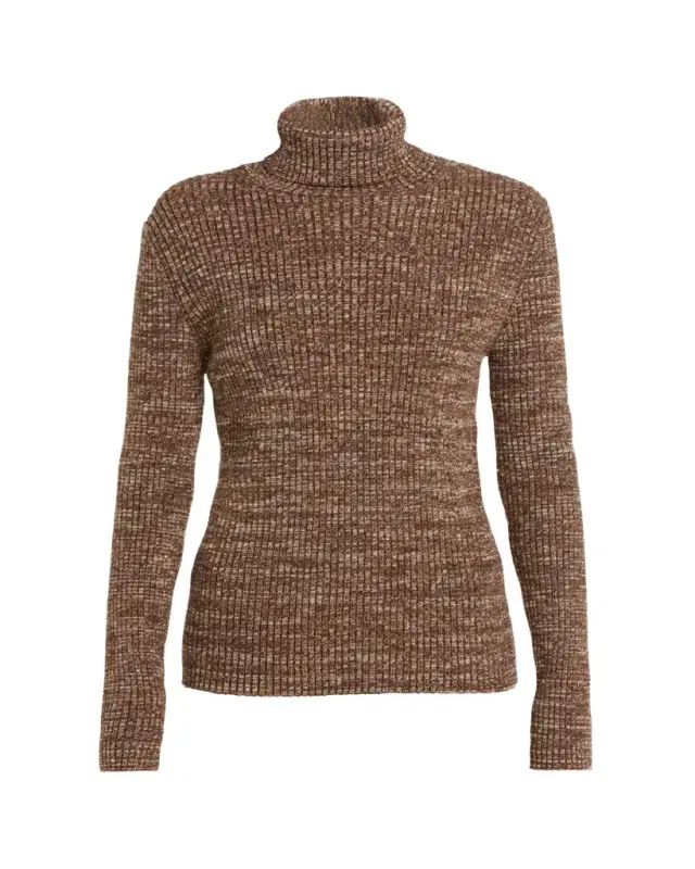 Banff Cashmere Ribbed Turtleneck Sweater