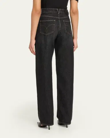 Versace Jeans Couture Embellished Straight-Leg Jeans | Thumbnail 3