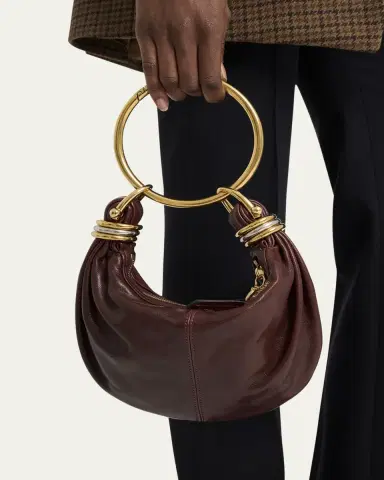 Chloé Brarcelet Mini Top-Handle Bag in Grained Leather | Thumbnail 2