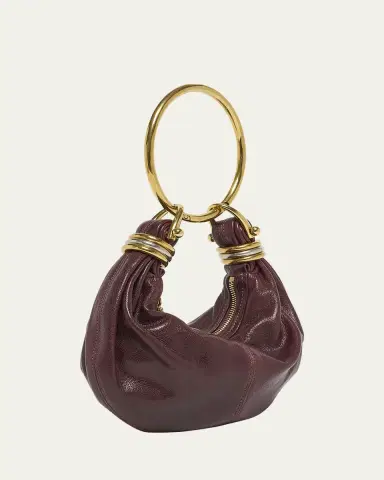 Chloé Brarcelet Mini Top-Handle Bag in Grained Leather | Thumbnail 3