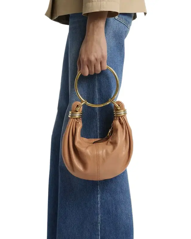 Brarcelet Mini Top-Handle Bag in Grained Leather