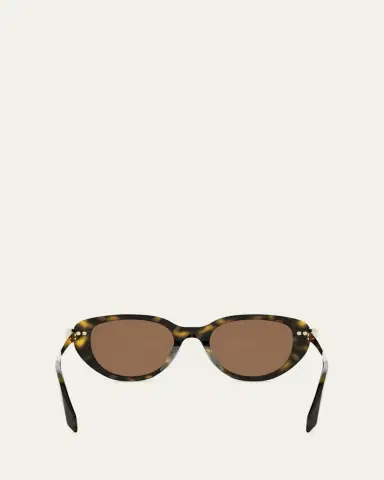 BVLGARI Serpenti Forever 50mm Oval Acetate & Metal Sunglasses | Thumbnail 4