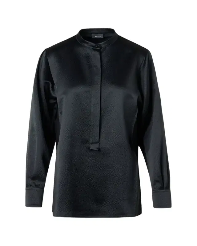 Akris Hammered Silk-Wool Button-Down Shirt
