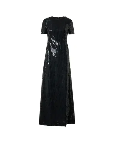 Akris Short-Sleeve Corded Sequin Gown | Thumbnail 1