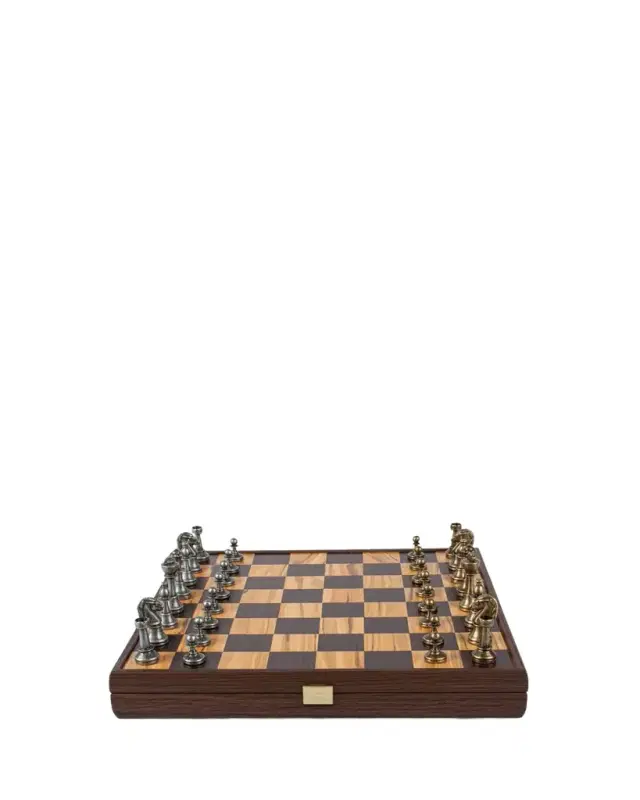 Metal & Wood Staunton Chess Set
