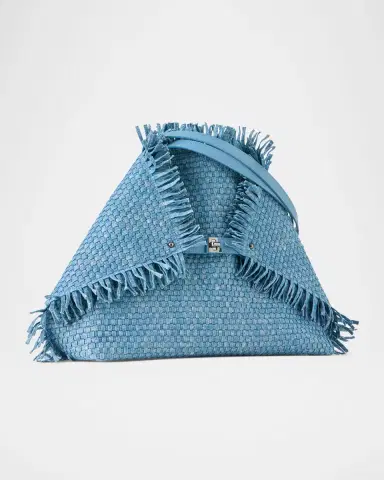 Akris Ai Medium Fringed Woven Tote Bag | Thumbnail 2
