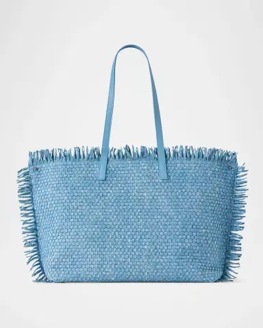 Akris Ai Medium Fringed Woven Tote Bag | Thumbnail 3