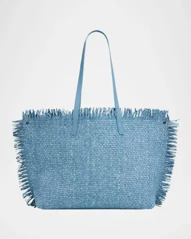 Akris Ai Medium Fringed Woven Tote Bag | Thumbnail 4