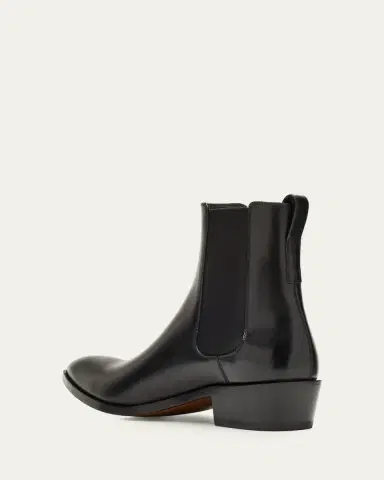 Tom Ford Men's Burnished Leather Chelsea Boots | Thumbnail 4 Tom Ford Men's Burnished Leather Chelsea Boots | Thumbnail 4