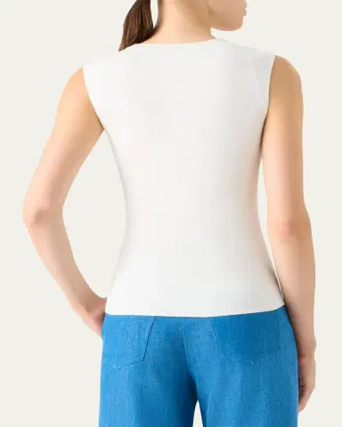 Akris Sleeveless Fitted Silk Knit Top | Thumbnail 3