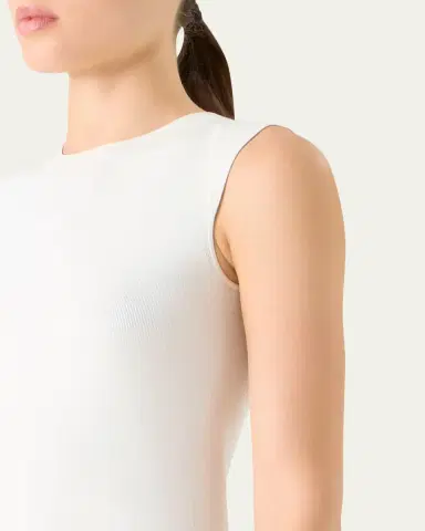 Akris Sleeveless Fitted Silk Knit Top | Thumbnail 5