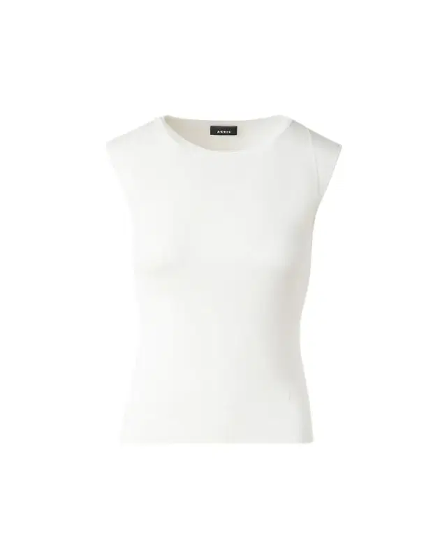Akris Sleeveless Fitted Silk Knit Top