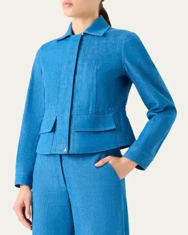 Akris Hugh Stretch Denim Cargo Jacket | Thumbnail 4 Akris Hugh Stretch Denim Cargo Jacket | Thumbnail 4
