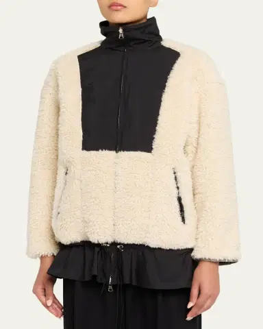 3.1 Phillip Lim Flounce-Hem Sherpa Jacket | Thumbnail 4 3.1 Phillip Lim Flounce-Hem Sherpa Jacket | Thumbnail 4