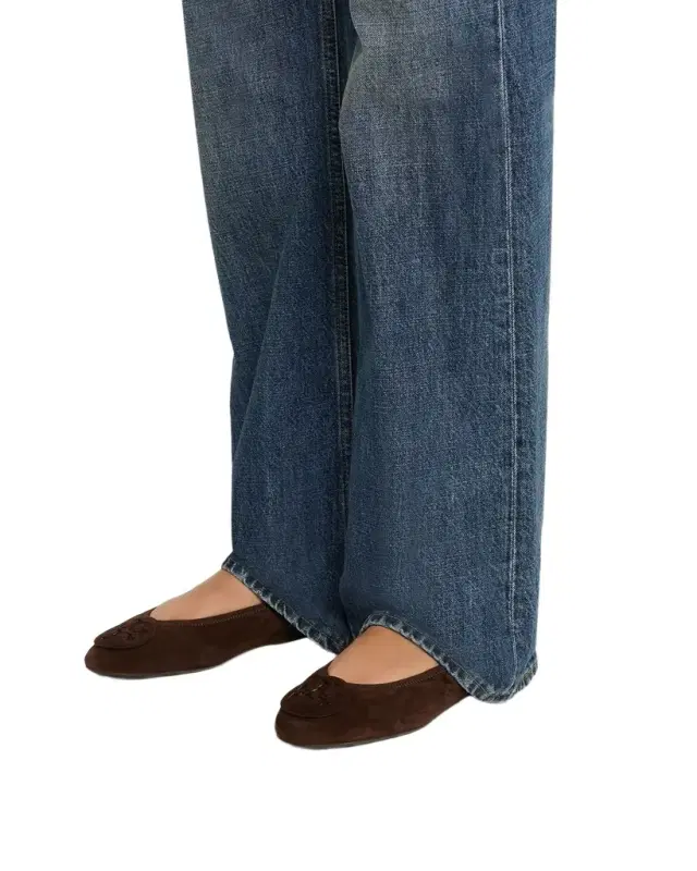 Tory Burch Reva Travel Suede Ballet Flats