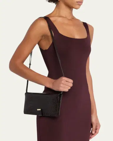 TOM FORD Organizer Shoulder Bag in Croc-Embossed Leather | Thumbnail 2 TOM FORD Organizer Shoulder Bag in Croc-Embossed Leather | Thumbnail 2