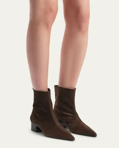 Khaite Andee Suede Ankle Boots | Thumbnail 2 Khaite Andee Suede Ankle Boots | Thumbnail 2
