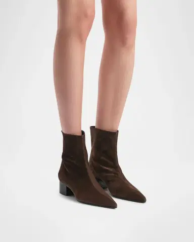 Khaite Andee Suede Ankle Boots | Thumbnail 3 Khaite Andee Suede Ankle Boots | Thumbnail 3
