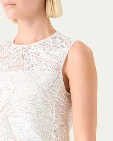 Akris Lacquered Sea Fan Lace Sleeveless Top | Thumbnail 5 Akris Lacquered Sea Fan Lace Sleeveless Top | Thumbnail 5