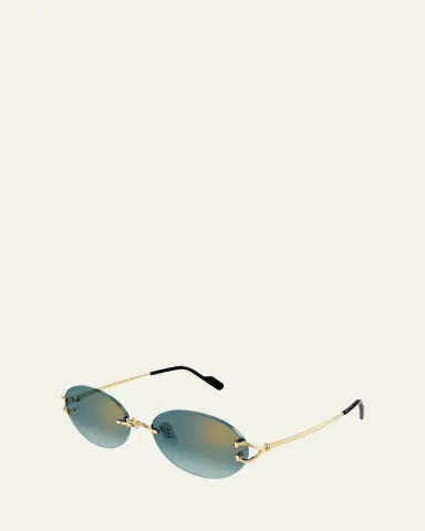 Cartier Décor C de 55mm Metal Oval Sunglasses | Thumbnail 2