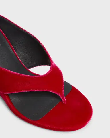 Alaïa 75mm Velvet Wedge Thong Sandals | Thumbnail 9 Alaïa 75mm Velvet Wedge Thong Sandals | Thumbnail 9