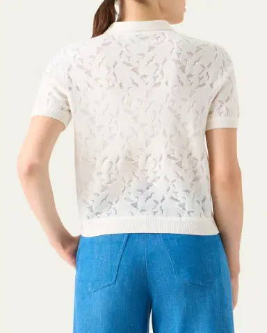 Akris Whitecaps Jacquard Short-Sleeve Polo Shirt | Thumbnail 3 Akris Whitecaps Jacquard Short-Sleeve Polo Shirt | Thumbnail 3