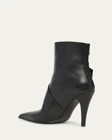 Alexander McQueen Heron Buckle Leather Ankle Booties | Thumbnail 4 Alexander McQueen Heron Buckle Leather Ankle Booties | Thumbnail 4