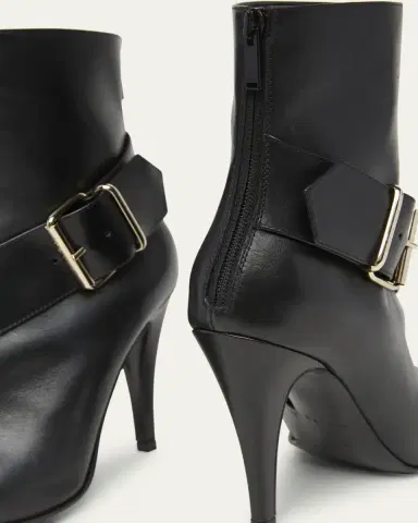 Alexander McQueen Heron Buckle Leather Ankle Booties | Thumbnail 5 Alexander McQueen Heron Buckle Leather Ankle Booties | Thumbnail 5