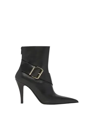 Alexander McQueen Heron Buckle Leather Ankle Booties | Thumbnail 1 Alexander McQueen Heron Buckle Leather Ankle Booties | Thumbnail 1