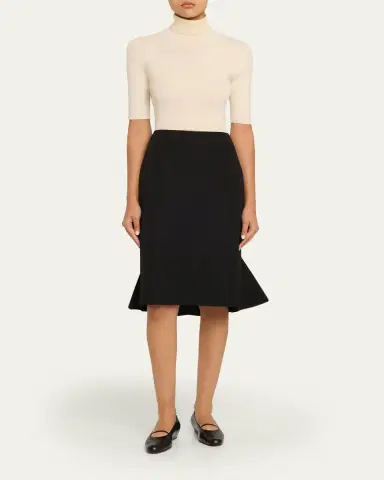 Marni Pleated Godet Pencil Skirt | Thumbnail 2