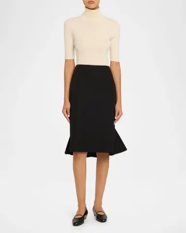 Marni Pleated Godet Pencil Skirt | Thumbnail 6