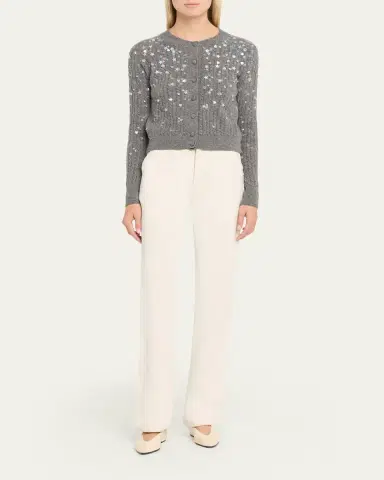 BERNADETTE Gilberte Stardust Cable-Knit Cardigan | Thumbnail 2 BERNADETTE Gilberte Stardust Cable-Knit Cardigan | Thumbnail 2