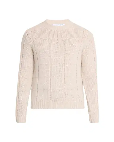 Iris Von Arnim Men's Brayden Cashmere-Silk Check Knit Crewneck Sweater | Thumbnail 1 Iris Von Arnim Men's Brayden Cashmere-Silk Check Knit Crewneck Sweater | Thumbnail 1