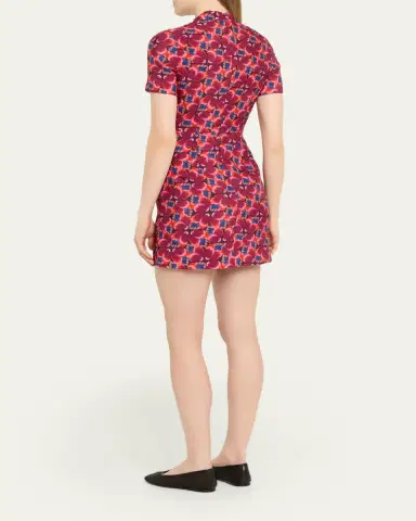 Saloni Draped Floral Mini Dress | Thumbnail 2 Saloni Draped Floral Mini Dress | Thumbnail 2