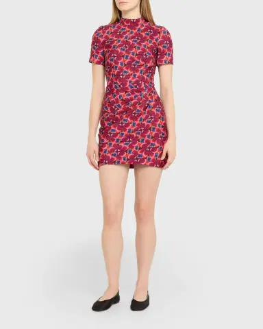 Saloni Draped Floral Mini Dress | Thumbnail 8 Saloni Draped Floral Mini Dress | Thumbnail 8