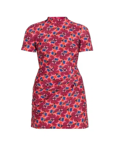 Saloni Draped Floral Mini Dress | Thumbnail 1 Saloni Draped Floral Mini Dress | Thumbnail 1
