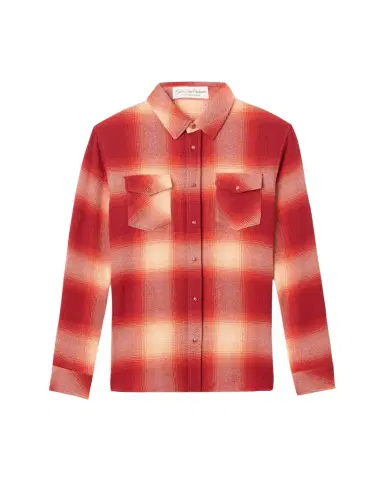 God’s True Cashmere Tomato Shadow Plaid Cashmere Sport Shirt | Thumbnail 1