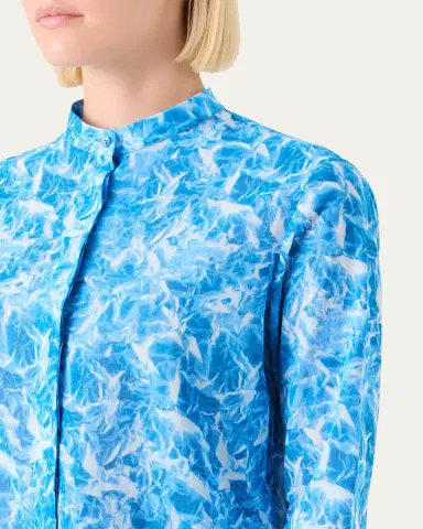 Akris Whitecaps Cotton Voile Button-Front Blouse | Thumbnail 5 Akris Whitecaps Cotton Voile Button-Front Blouse | Thumbnail 5