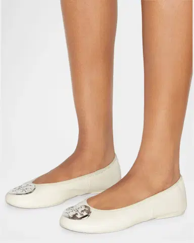 Tory Burch Reva Travel Leather Ballet Flats | Thumbnail 2 Tory Burch Reva Travel Leather Ballet Flats | Thumbnail 2