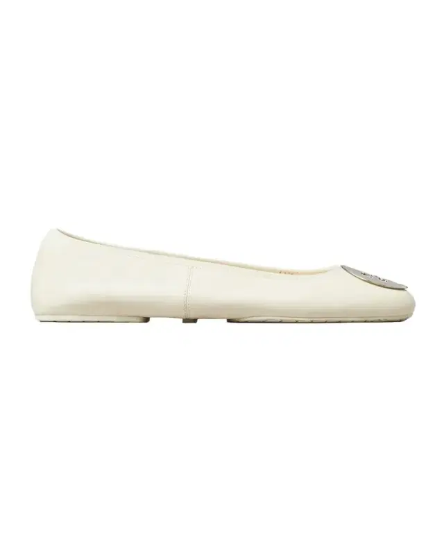 Tory Burch Reva Travel Leather Ballet Flats