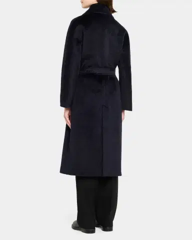 Cinzia Rocca Pressed Alpaca Wool Blend Wrap Coat | Thumbnail 2