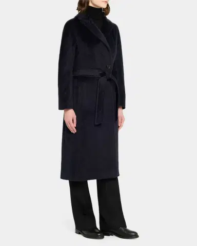 Cinzia Rocca Pressed Alpaca Wool Blend Wrap Coat | Thumbnail 3